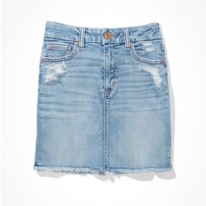 AE Curvy Hi-Rise Mini Jean Skirt